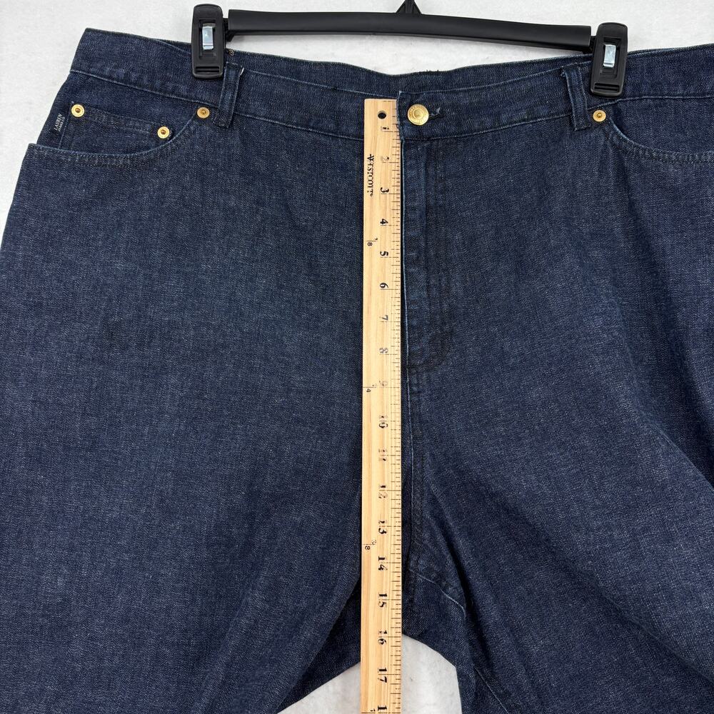 Ralph Lauren High Rise Jeans Size 22W Dark Wash 100% Cotton Straight Y2K - Picture 9 of 11